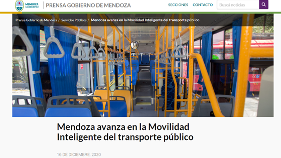 Mendoza avanza en la Movilidad Inteligente del transporte público