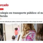 Al colegio en transporte público: el medio preferido